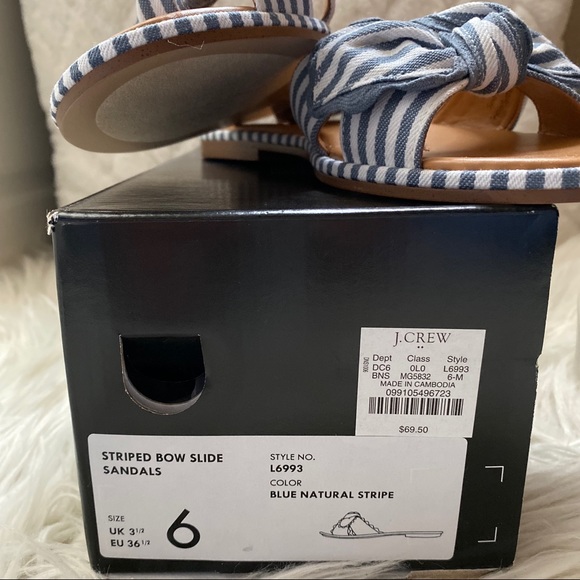 xSoldx J Crew - Striped Bow Slide Sandals - Picture 5 of 5